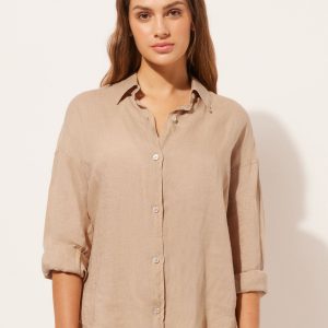 Cropped Linen Shirt