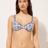 Balconette Swimsuit Top Blue Corals