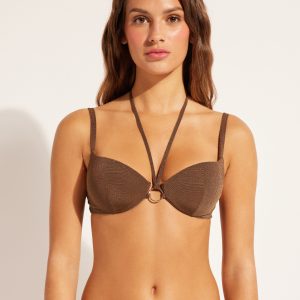 Graduated Padded Push-Up Swimsuit Top Golden Gleam