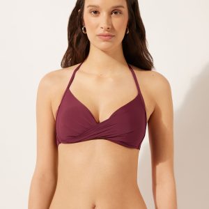 Graduated Padded Criss-Cross Triangle Swimsuit Top Indonesia