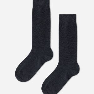 Girls’ Breathable Cotton Long Socks