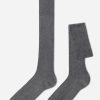 Men’s Lisle Thread Ribbed Long Socks